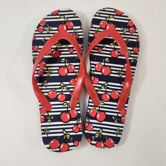 Avon Flip Flop Lot Fruit Theme Size Medium Cherry Watermelon Lemon NEW - Picture 12 of 14